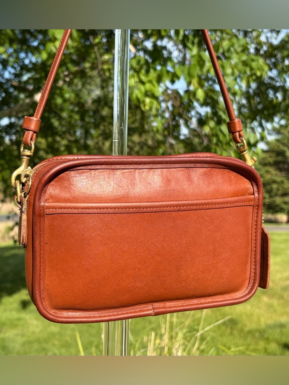Vintage COACH Carnival Crossbody Saddle Brown Leather 9925 - Picture 16 of 17